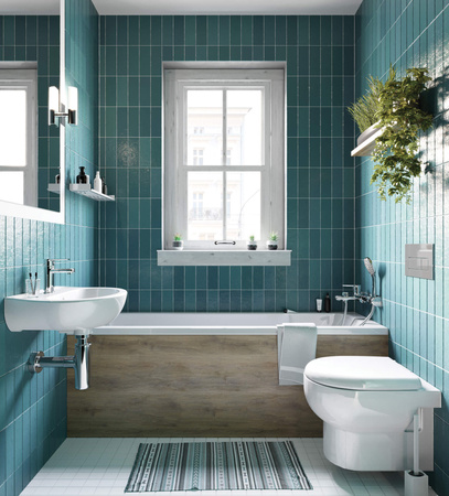 Umywalka ceramiczna ścienna z miejscem na baterię biały CDJ 6U4W