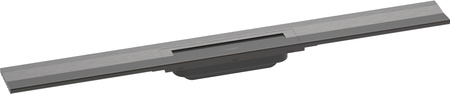 HG RainDrain Flex Element zewnętrzny odpływu liniowego 800 z możliwością przycięcia, montaż przyścienny, Czarny Chrom Szczotkowany
