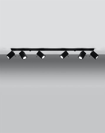 Plafon MERIDA 6L czarny