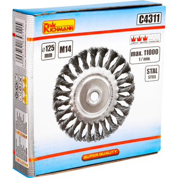 SZCZOTKA DO SZLIF. TARCZOWA 125 MM DRUT SKRĘTNY