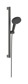 HG Raindance Alive Select S Zestaw prysznicowy 125 3jet EcoSmart z drążkiem Unica E Puro 65 cm EasySlide, Czarny Chrom Szczotkowany