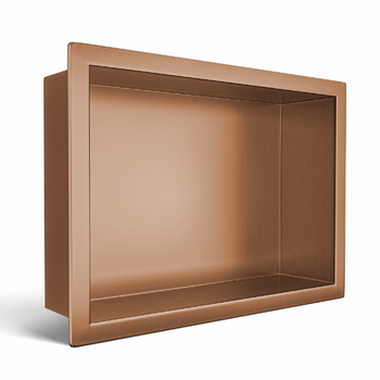 WALL-BOX ONE Copper Półka wnękowa ze stali nierdzewnej miedziana 30x20x10 cm