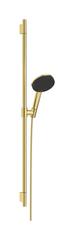 HG Raindance Alive Select S Zestaw prysznicowy 125 3jet EcoSmart z drążkiem Unica S Puro 90 cm, Złoty Optyczny Polerowany