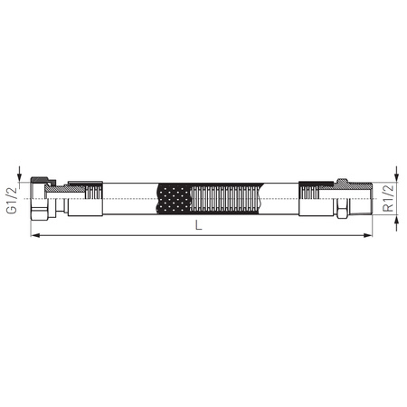 Wąż przyłączeniowy do gazu GW-GZ 1-2" 0,75 m PVC