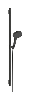 HG Raindance Alive Select S Zestaw prysznicowy 125 3jet EcoSmart z drążkiem Unica S Puro 90 cm, Czarny Chrom Szczotkowany