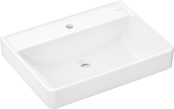 HG Xanuia Q Umywalka wisząca 650/480 z otworem na baterię, bez przelewu, Biały