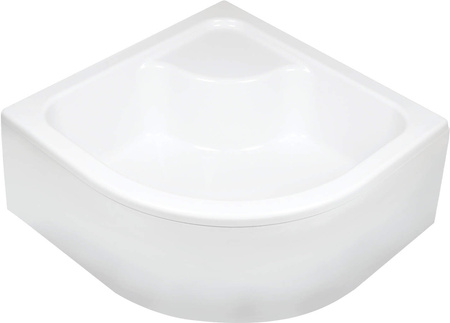 Brodzik akrylowy półokrągły 80x80 cm - głęboki biały KTD 042B