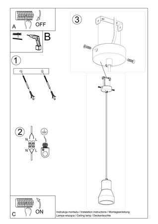 Lampa wisząca QUBIC czarna