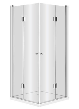 Kabina prysznicowa kwadratowa 80 cm chrom KTK 042P