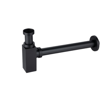 Syfon umywalkowy mosiężny kwadratowy Czarny