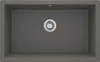 Zlewozmywak granitowy 1-komorowy podwieszany antracyt metalik stal ZQA T10D