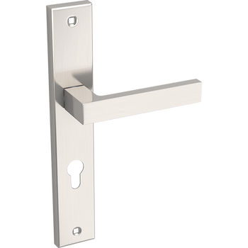 QUBIK klamka na szyldzie długim na wkładkę