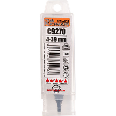 WIERTŁO STOPNIOWE SPIRALNE DO METALU 4-32 MM