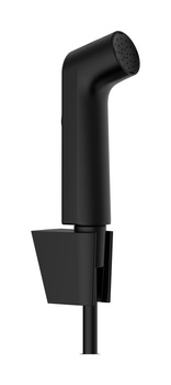 HG Bidetowa główka prysznicowa Bidette 1jet S EcoSmart z uchwytem Porter S i wężem prysznicowym 125 cm, Czarny Matowy