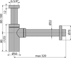 Półsyfon umywalkowy DN32 DESIGN, NICKEL-mat szczotkowany