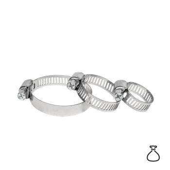 Zestaw opasek ślimakowych nierdzewnych AMERICAN TYPE o zakresie 6-38 mm