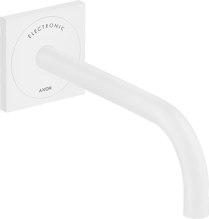 AX Uno Elektroniczna bateria umywalkowa z wylewką 225 mm, ścienna, podtynkowa, Biały Matowy