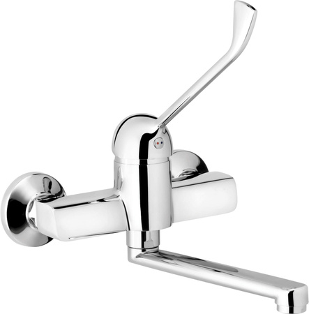 Bateria umywalkowa ścienna z dźwignią Clinic chrom BFC 050C