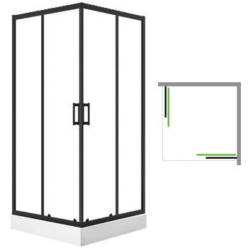 Desna - kabina natryskowa kwadratowa z brodzikiem 90x90 cm