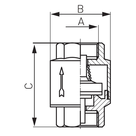 Zawór zwrotny 2 1-2 "