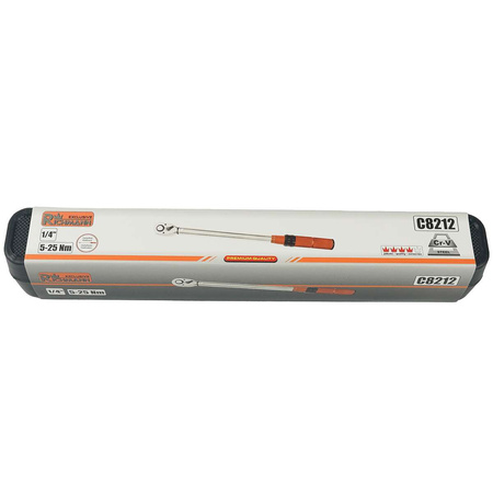 KLUCZ DYNAMOMETRYCZNY DWUKIERUNKOWY 1/4' 5-25NM KALIBRACJA C8212 RICHMANN