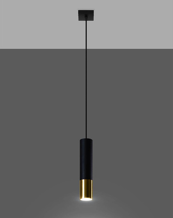 Lampa wisząca LOOPEZ 1 czarny/złoty
