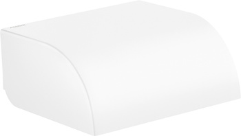 AX Universal Circular Uchwyt na papier toaletowy z osłoną, Biały Matowy