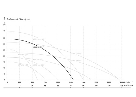 KBFU 80-5,5 T (5,5 kW, 400 V) pompa szlamowa