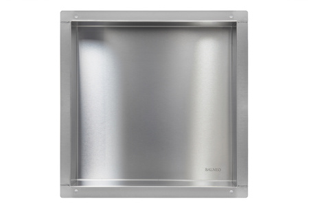 WALL-BOX NO RIM - Półka wnękowa bezramkowa INOX 30x30x10 cm