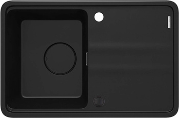 Zlewozmywak granitowy 1-komorowy z ociekaczem nero nero ZKM N11A