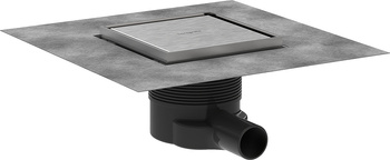 HG RainDrain Brilliance Kompletny odpływ punktowy 150/150, ruszt ozdobny/do wyłożenia płytkami, Stal Szlachetna Szczotkowana