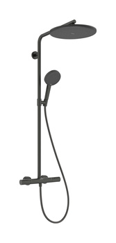 HG Raindance Alive S Puro Komplet prysznicowy 300 1jet EcoSmart z termostatem Ecostat Element, Czarny Chrom Szczotkowany