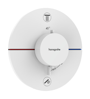 HG ShowerSelect Comfort S Bateria termostatyczna do 2 odbiorników, podtynkowa, Biały Matowy