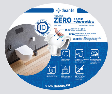 Miska WC z deską bezkołnierzowa biały CDED6ZPW