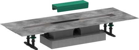 HG uBox universal Kompletny zestaw do odpływów liniowych 700, niski