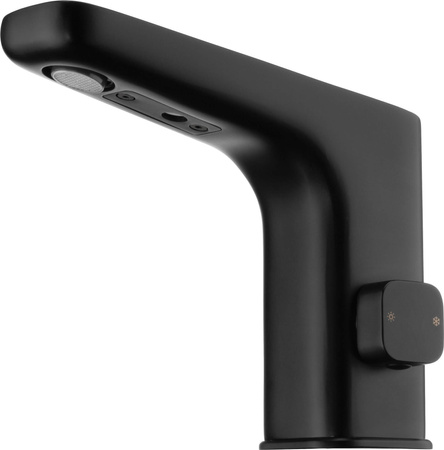Bateria umywalkowa bezdotykowa z regulacją temperatury - 230/6V stała nero Hiacynt BQH N29V