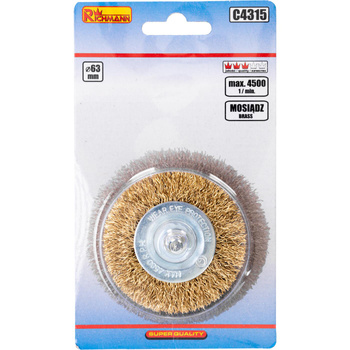 SZCZOTKA DO WIERT. TARCZOWA  63 MM MOSIĄDZOWANA
