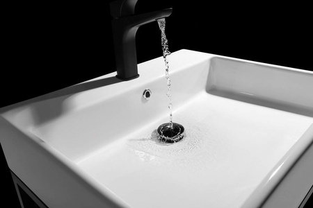 Konsola łazienkowa wisząca z umywalką - 50x50 cm nero biały CDTW6U5S