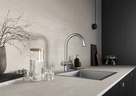 FILTRATA, bateria zlewozmywakowa do wody filtrowanej, wylewka F, chrom