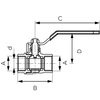 Zawór kulowy GW-GW z dźwignią, 3-4", F-Comfort