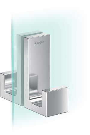 AX Universal Rectangular Uchwyt drzwi prysznicowych, Chrom