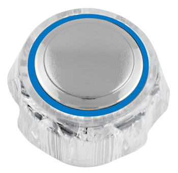 Pokrętło baterii przeźroczyste, kolor niebieski