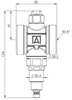 Zawór antyzamrożeniowy AAV 300, G1 1/4", PN10, Kvs 70 m3/h, temp. otwarcia 3°C