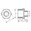 Nypel redukcyjny mosiężny 1-2" x 3-8" chromowany