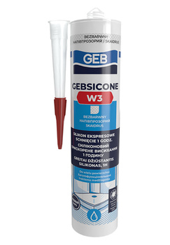 Silikon GEBSICONE W3 SANITARNY BEZBARWNY 280 ml