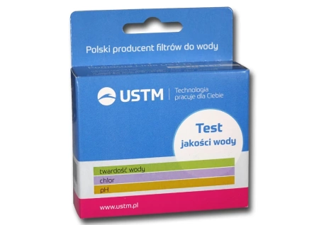 Paskowy tester twardości i odczynu wody oraz wolnego chloru USTM TEST-1