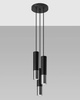 Lampa wisząca LOOPEZ 3P czarny/chrom