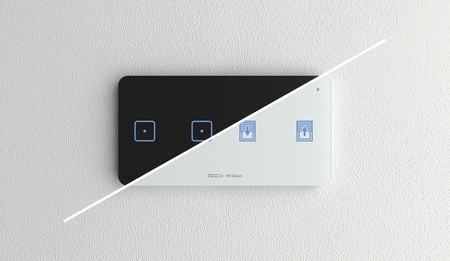 Podwójny przewodowy dwupolowy dotykowy szklany włącznik oświetlenia z włącznikiem rolet WSZ-22m