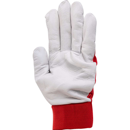 RĘKAWICE SKÓRA KOZIA LICOWA CZERWONE ROZM. 10' (ENR-019011RW)