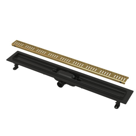 Odpływ podłogowy z obramowaniem do rusztu perforowanego, mosiądz